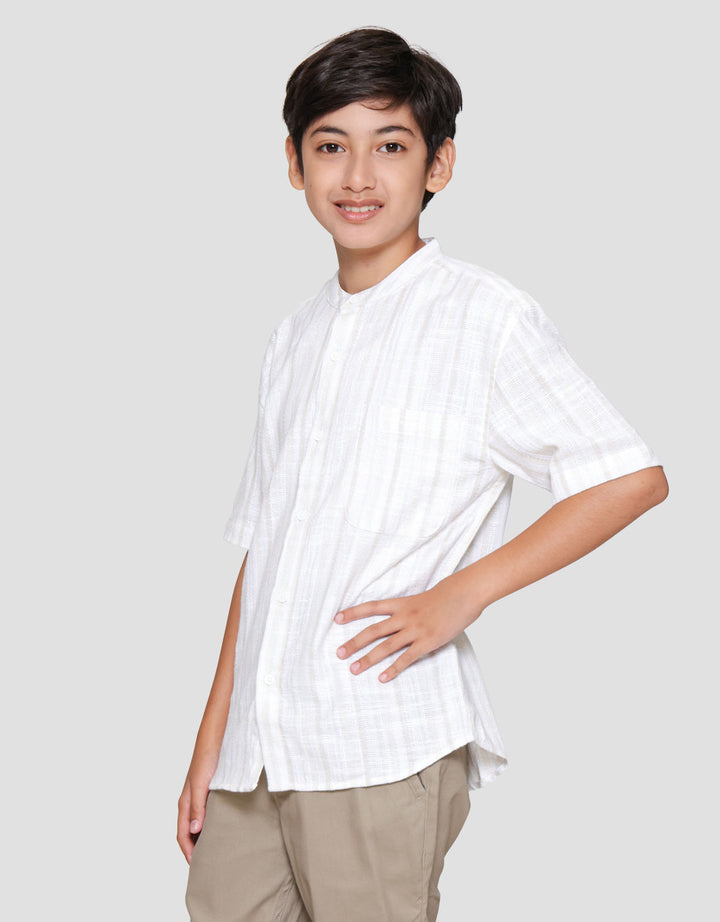 Nevada Woven Texture Sarimbit Kemeja Koko Anak Laki-laki