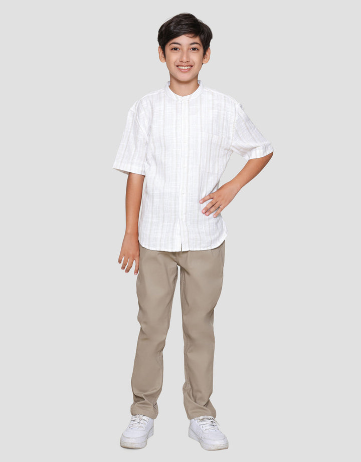 Nevada Woven Texture Sarimbit Kemeja Koko Anak Laki-laki