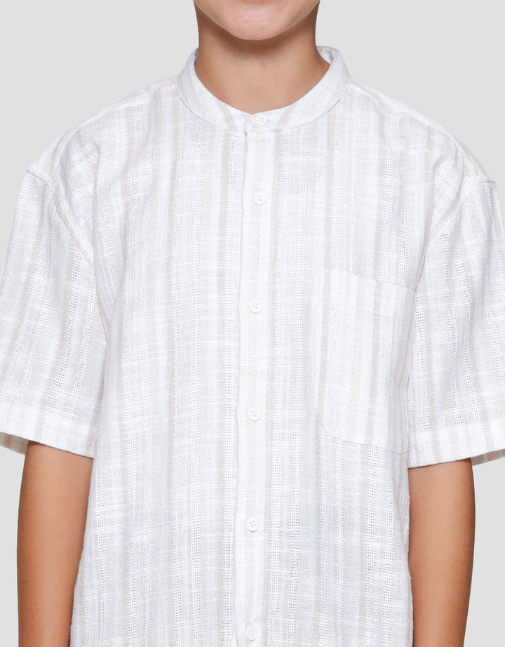 Nevada Woven Texture Sarimbit Kemeja Koko Anak Laki-laki