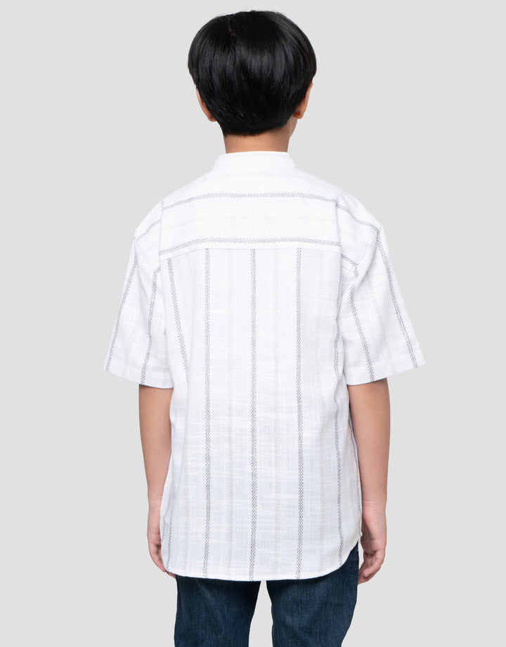 Nevada Casual Woven Texture Kemeja Koko Anak Laki-laki