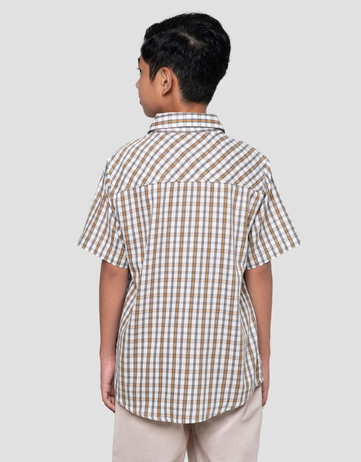 Nevada Plaid Checks With Pocket Kemeja Anak Laki-laki