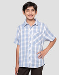 Nevada Plaid Checks With Pocket Kemeja Anak Laki-laki