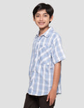 Nevada Plaid Checks With Pocket Kemeja Anak Laki-laki