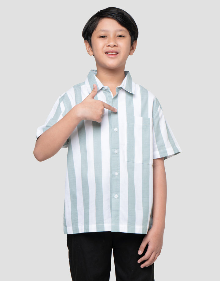Nevada Awning Stripe With Pocket Kemeja Anak Laki-laki