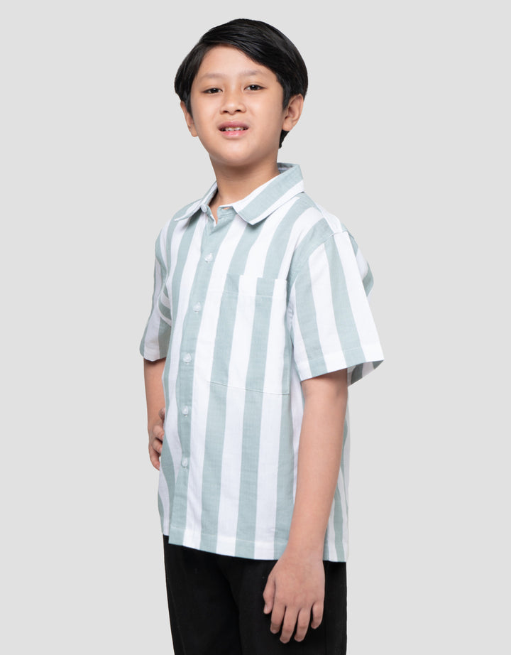 Nevada Awning Stripe With Pocket Kemeja Anak Laki-laki