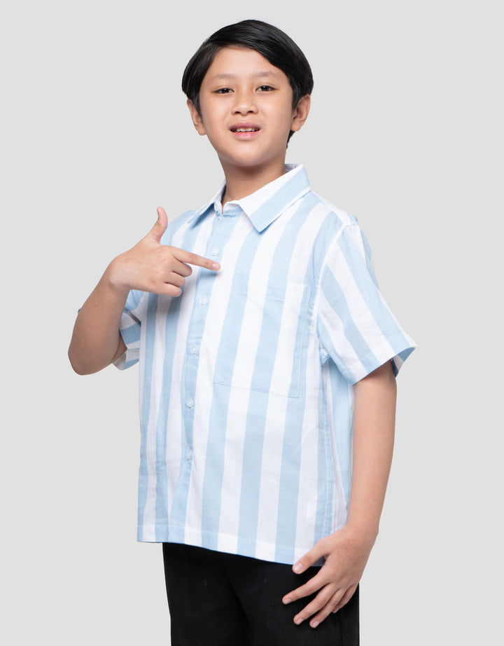 Nevada Awning Stripe With Pocket Kemeja Anak Laki-laki