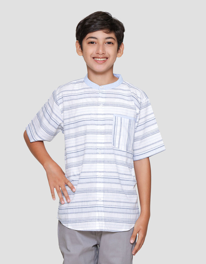 Nevada Pin Stripes Baju Kemeja Koko Anak Laki-laki