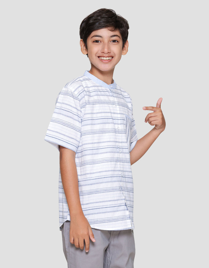 Nevada Pin Stripes Baju Kemeja Koko Anak Laki-laki
