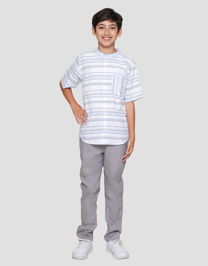Nevada Pin Stripes Baju Kemeja Koko Anak Laki-laki