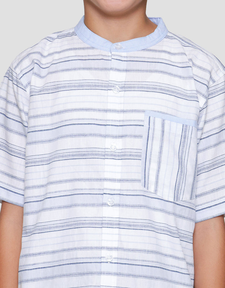 Nevada Pin Stripes Baju Kemeja Koko Anak Laki-laki