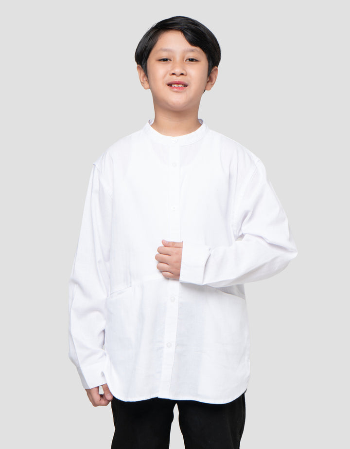 Nevada Casual Solid Dobby With 2 Pocket Kemeja Koko Anak Laki-laki