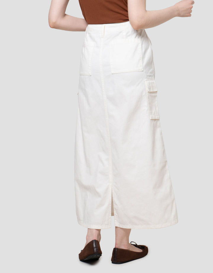 Nevada Twill Straight Rok Panjang Wanita