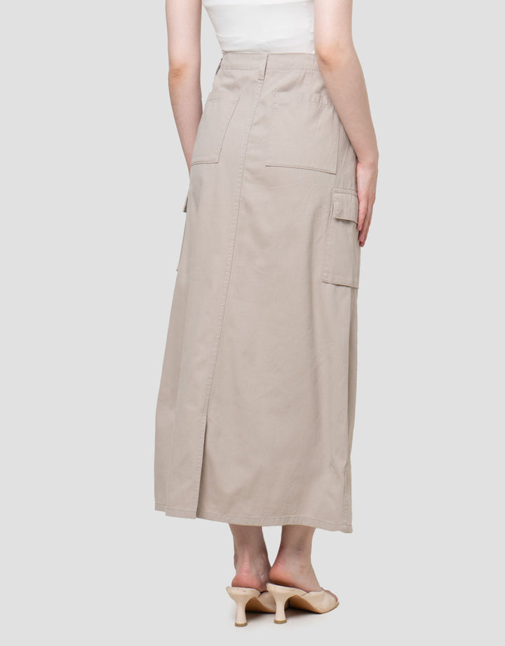 Nevada Twill Straight Rok Panjang Wanita