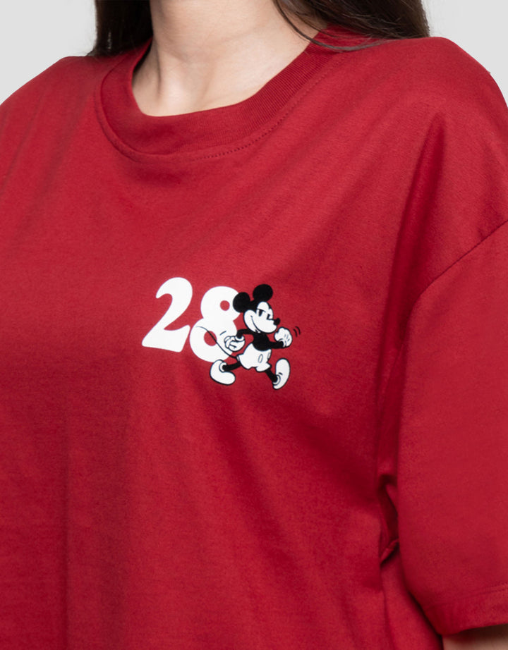 Disney Oversize New Print Mickey Mouse Kaos Oversize Wanita