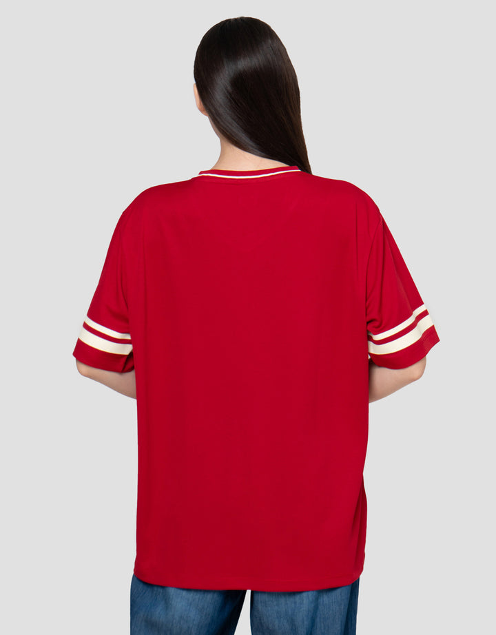 Disney Print Mickey Mouse Kaos Oversize Wanita