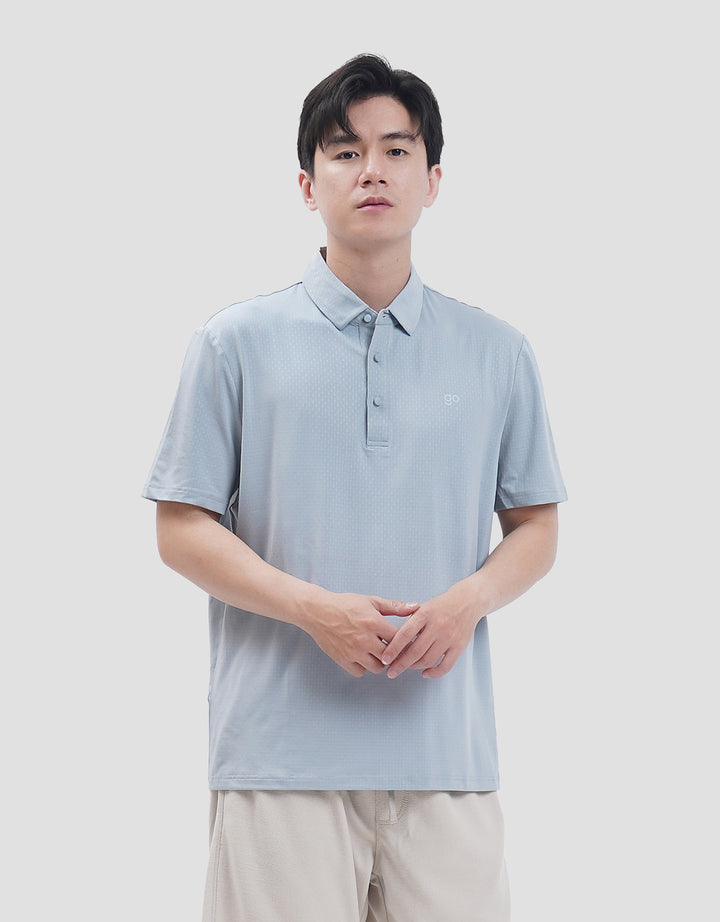 Suko Pattern Sports Shirt Lengan Pendek Kaos Polo Pria