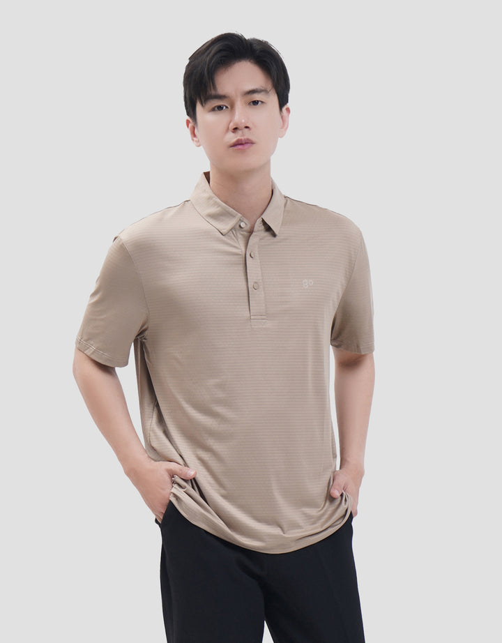 Suko Pattern Sports Shirt Lengan Pendek Kaos Polo Pria