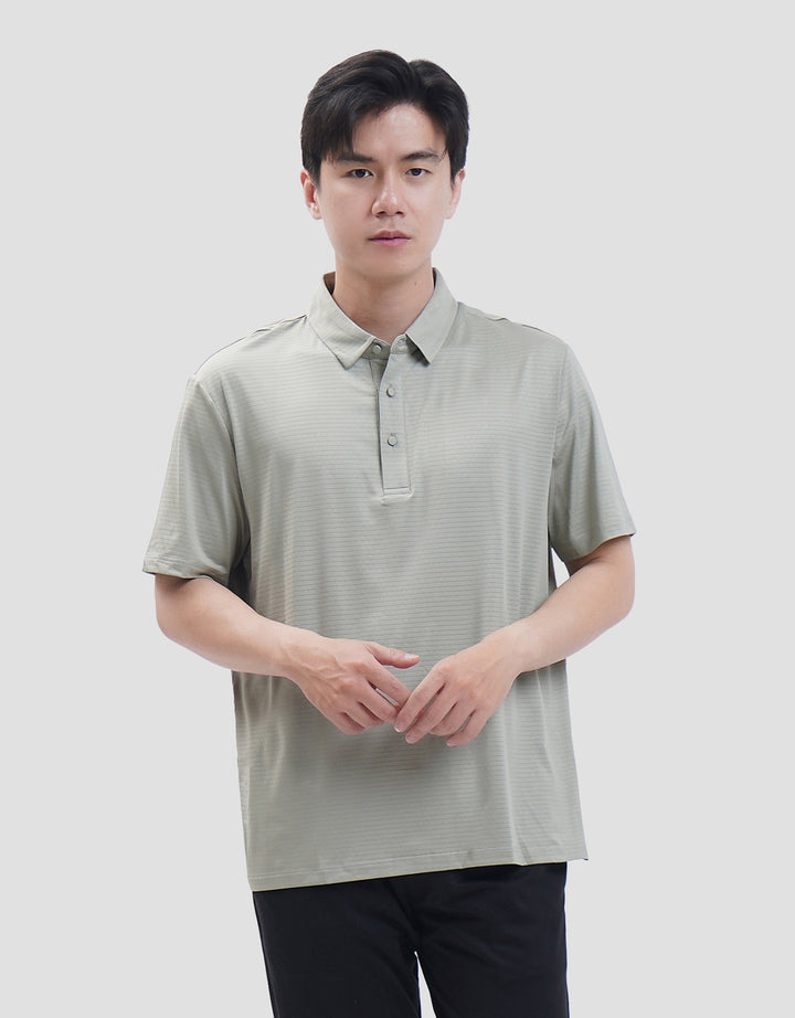Suko Pattern Sports Shirt Lengan Pendek Kaos Polo Pria