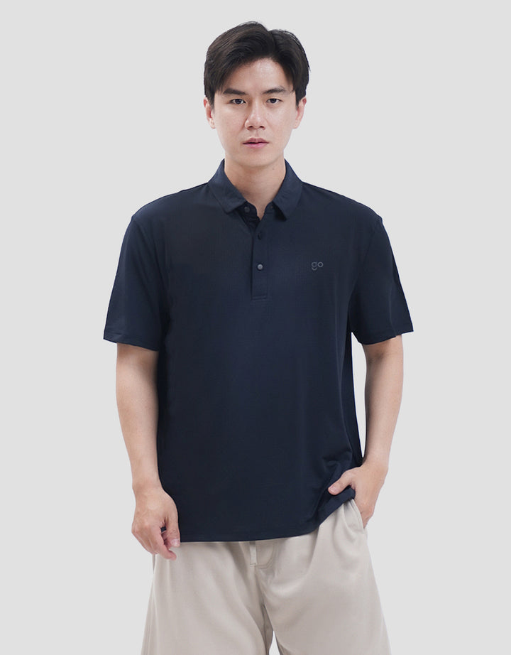 Suko Pattern Sports Shirt Lengan Pendek Kaos Polo Pria