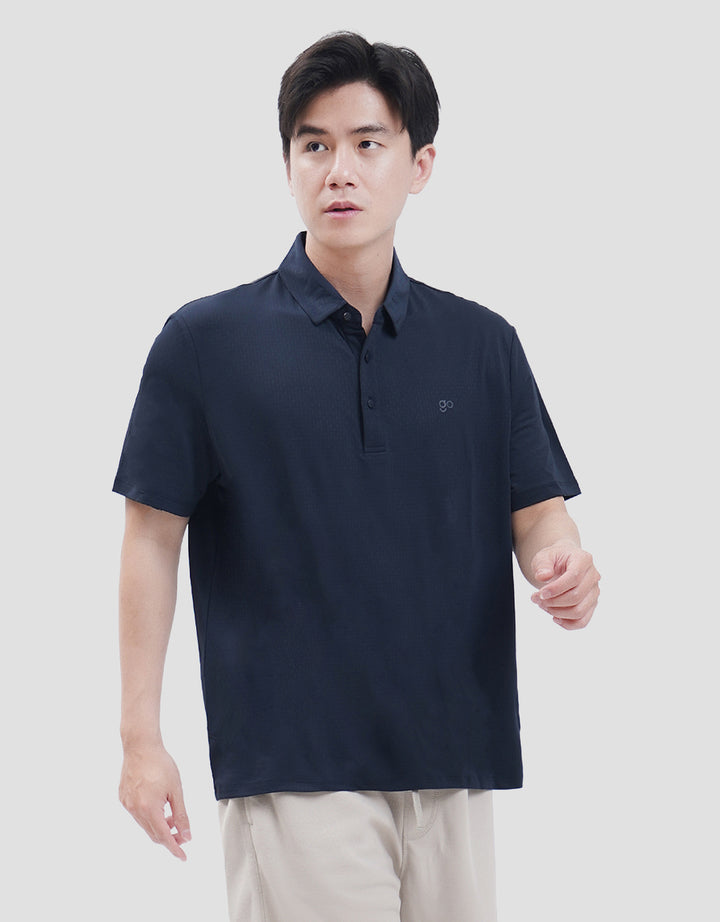 Suko Pattern Sports Shirt Lengan Pendek Kaos Polo Pria