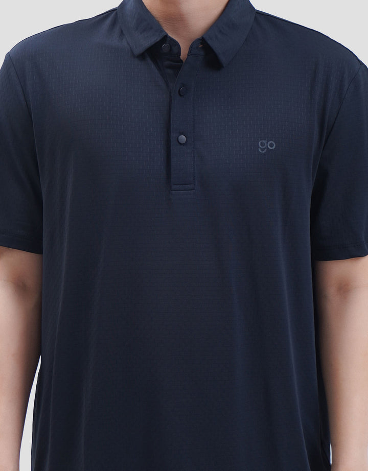 Suko Pattern Sports Shirt Lengan Pendek Kaos Polo Pria