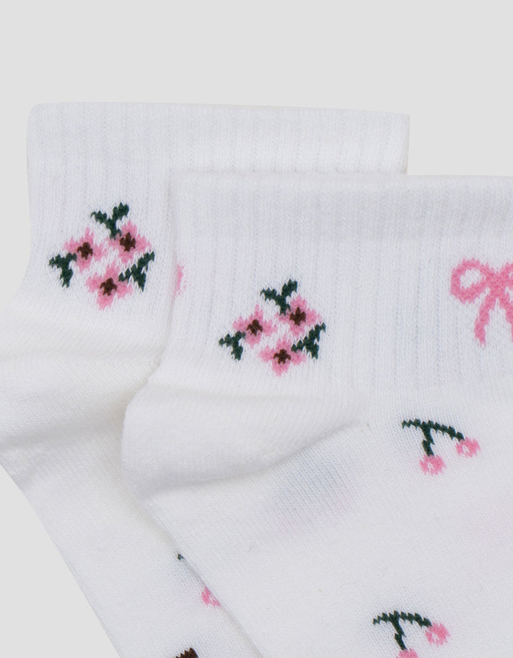 Nevada Ankle Cherry Kaus Kaki Wanita