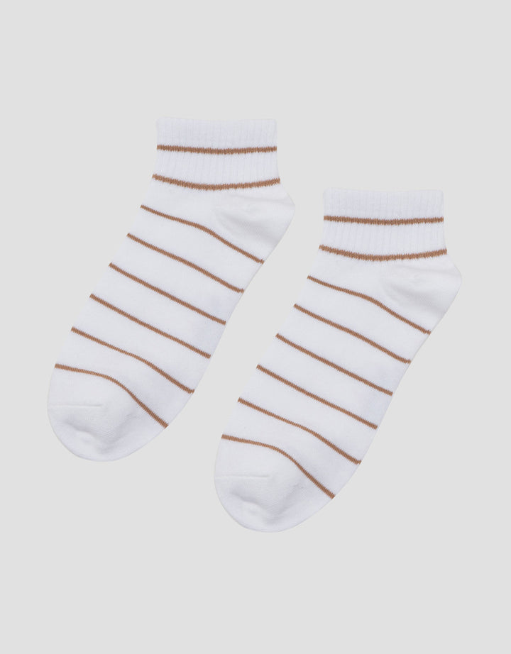 Nevada Ankle Stripe Kaus Kaki Wanita