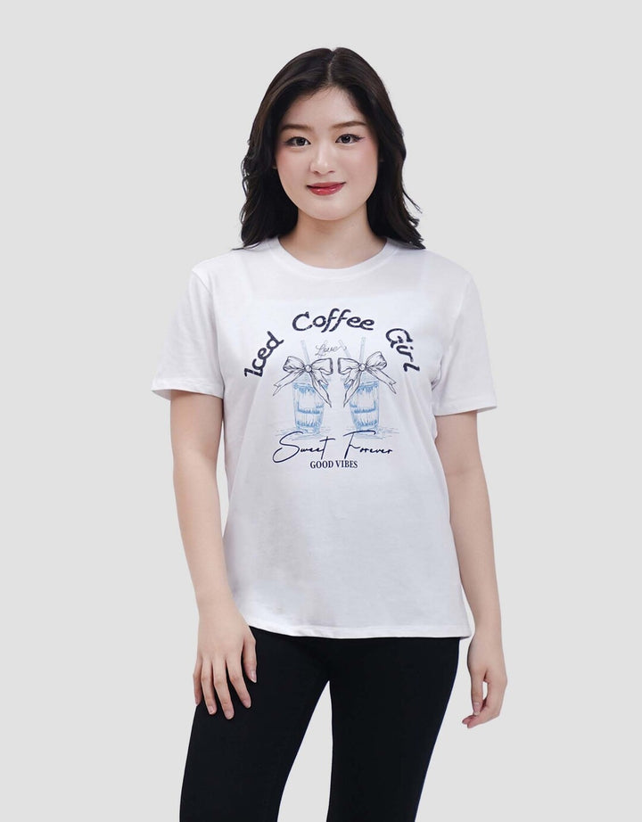 Nevada Print Ice Coffee Kaos Wanita