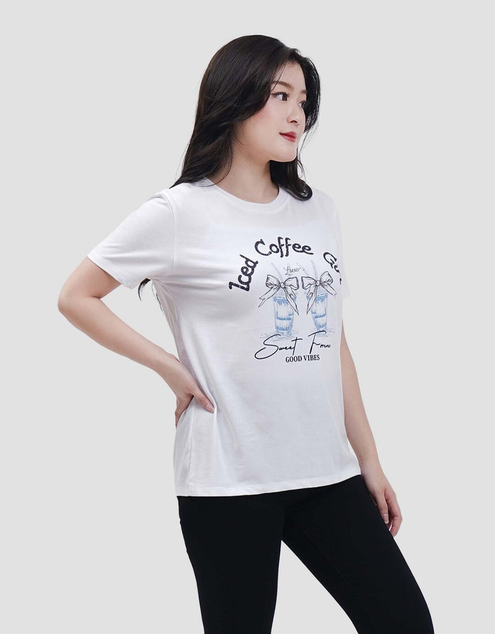 Nevada Print Ice Coffee Kaos Wanita