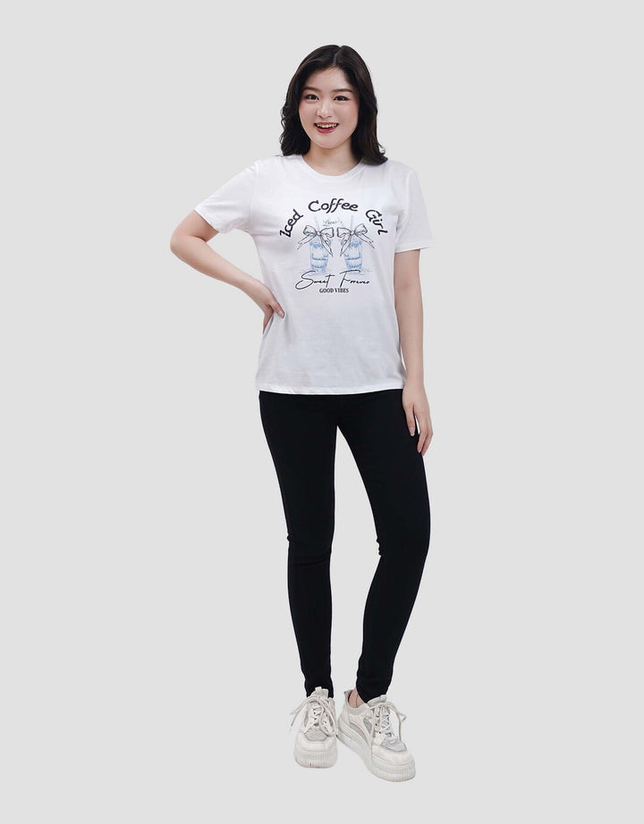 Nevada Print Ice Coffee Kaos Wanita