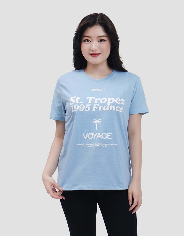 Nevada Print Cvc Vacation Kaos Wanita