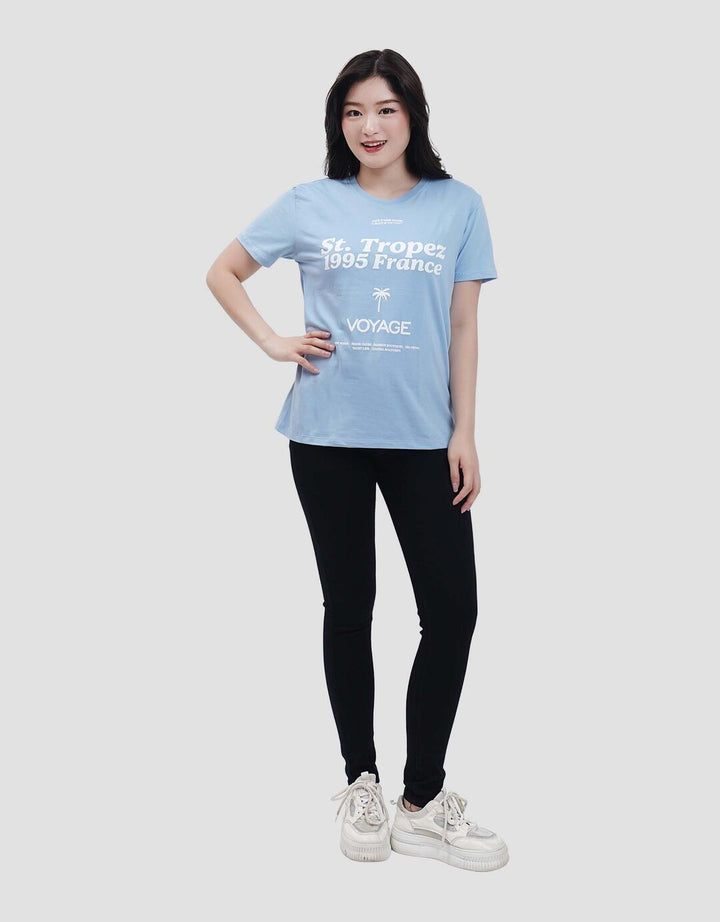Nevada Print Cvc Vacation Kaos Wanita