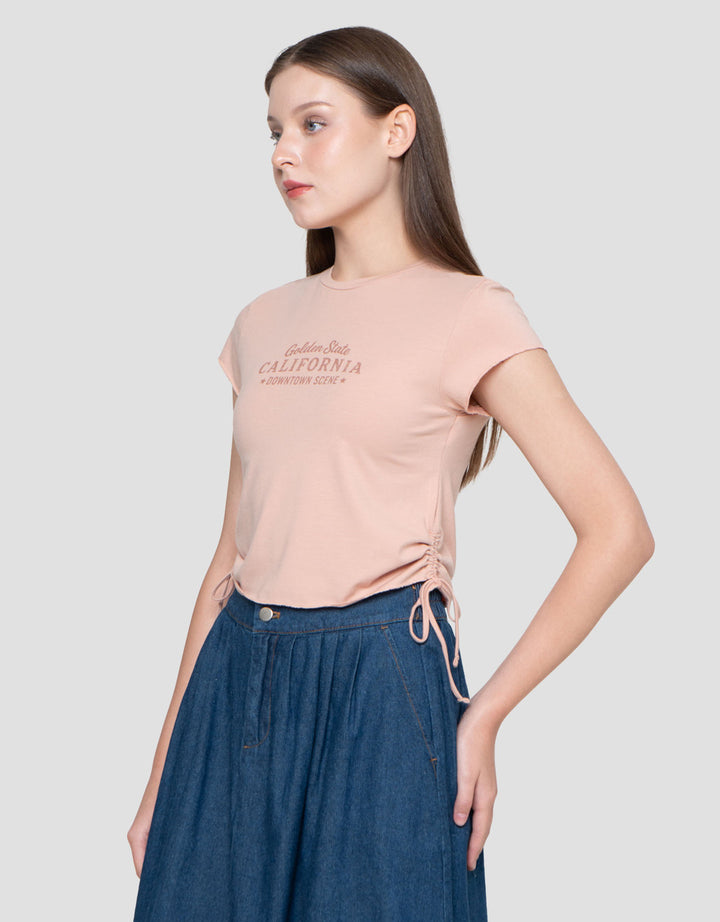 Nevada Side Tie California Kaos Wanita