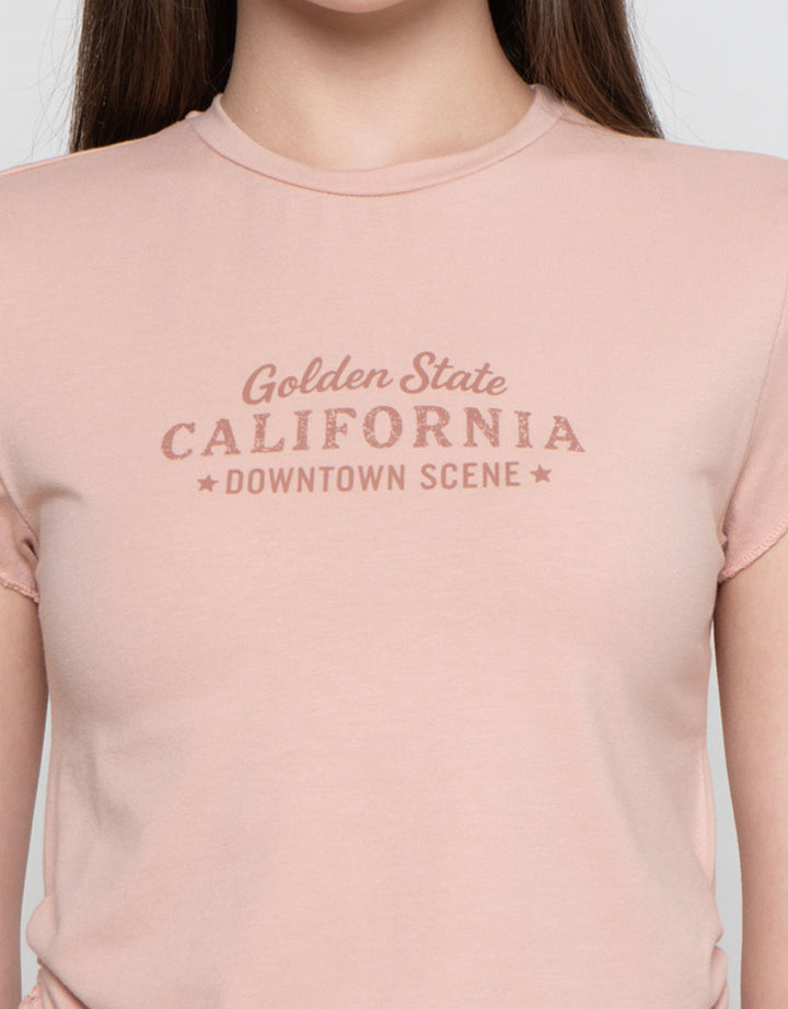Nevada Side Tie California Kaos Wanita