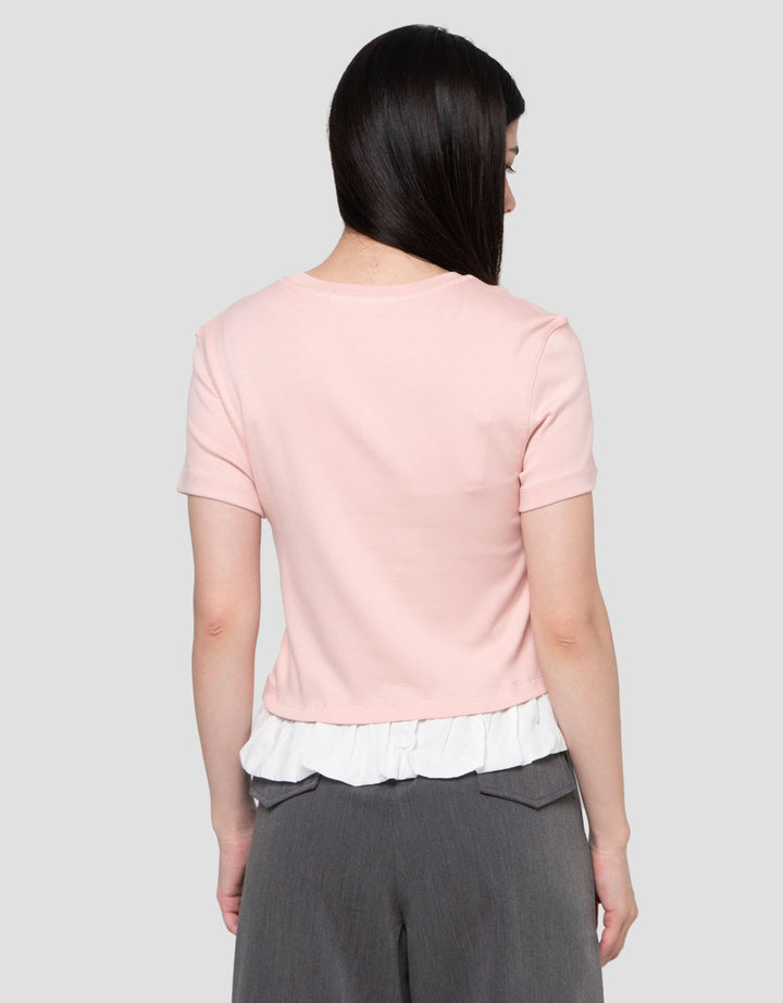 Nevada Rib Spndx With Ruffle Kaos Wanita
