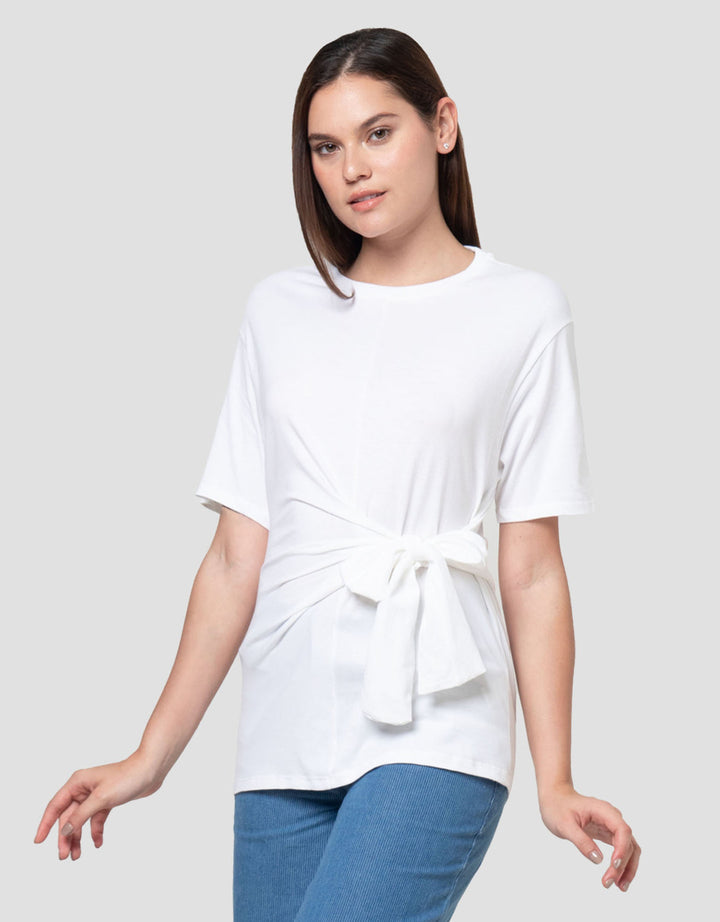 Nevada Comb Side Tie Kaos Wanita