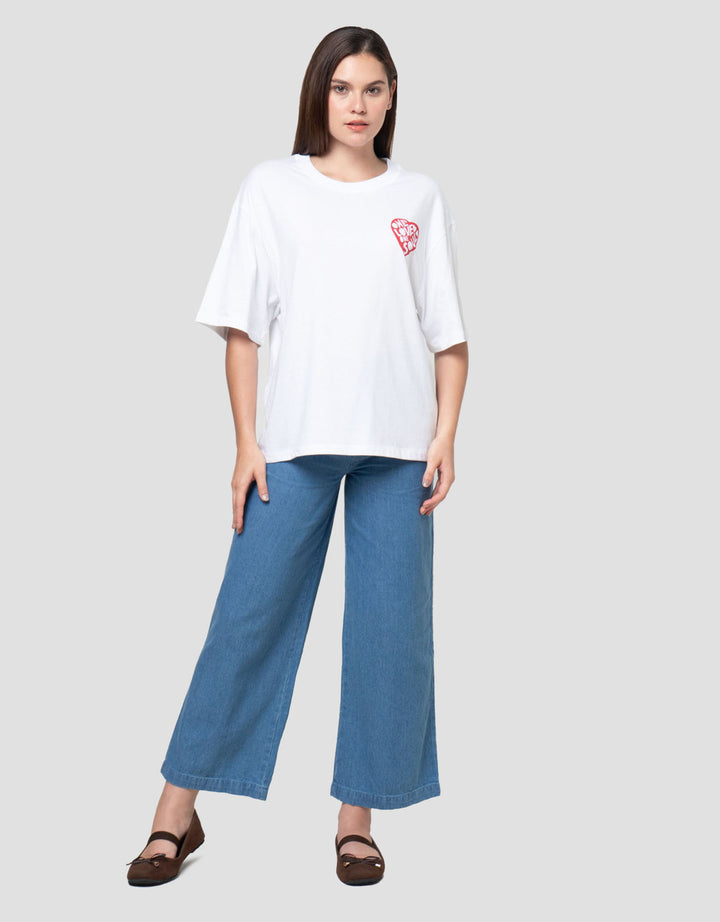Nevada Comb One Love One Heart Kaos Wanita