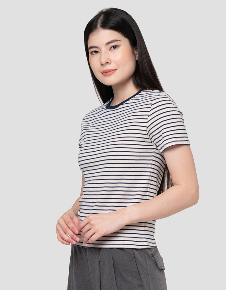 Nevada Stripe Small Stripe Kaos Wanita