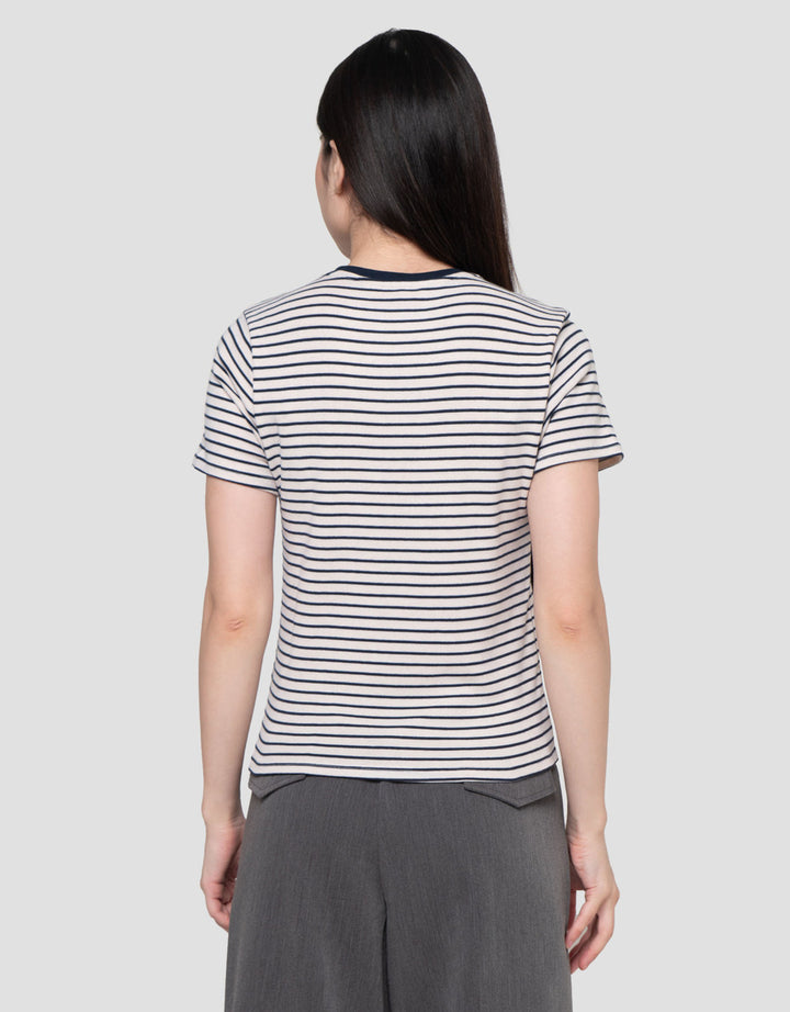 Nevada Stripe Small Stripe Kaos Wanita