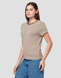 Nevada Reguler Stripe Kaos Wanita