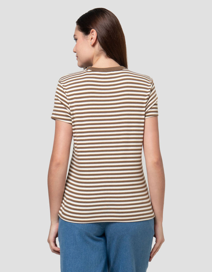 Nevada Reguler Stripe Kaos Wanita