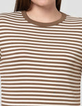 Nevada Reguler Stripe Kaos Wanita