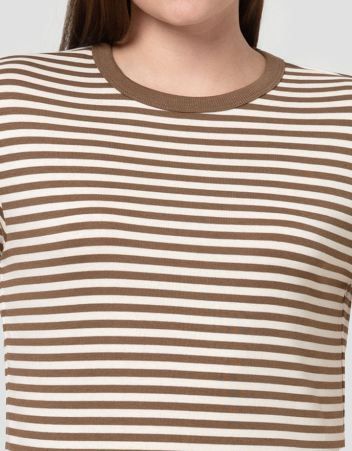 Nevada Reguler Stripe Kaos Wanita