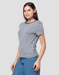 Nevada Reguler Stripe Kaos Wanita