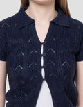 Nevada Flat Knit Textured Kaos CropWanita