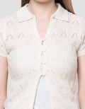 Nevada Flat Knit Textured Kaos CropWanita