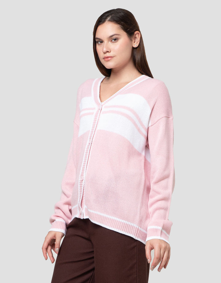 Nevada Solid Ov Flat Knit Jaket Wanita