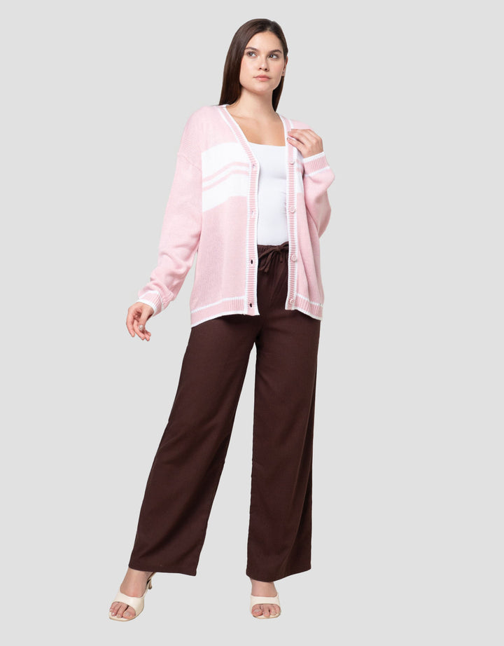 Nevada Solid Ov Flat Knit Jaket Wanita