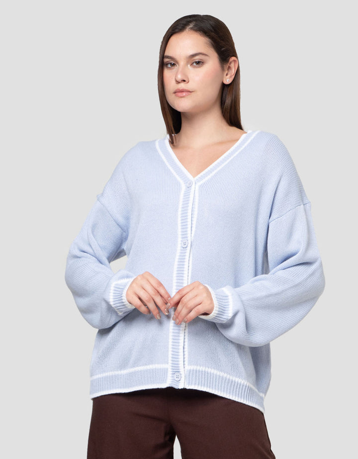 Nevada Solid Ov Flat Knit Jaket Wanita
