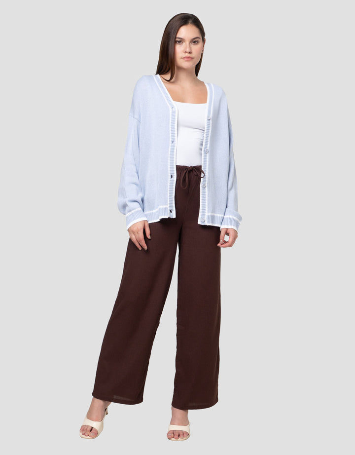 Nevada Solid Ov Flat Knit Jaket Wanita